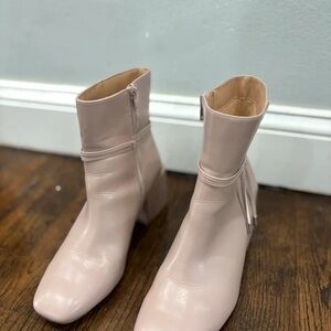 Elegant Nude Heeled Boots